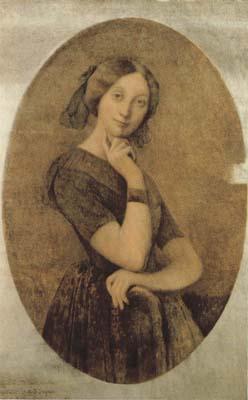 Jean Auguste Dominique Ingres Portrait of Vicomtesse Louise-Albertine d'Haussonville (mk04) oil painting image